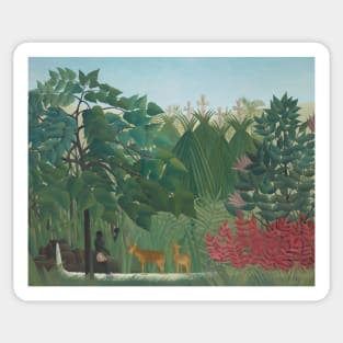 The Waterfall by Henri Rousseau Sticker